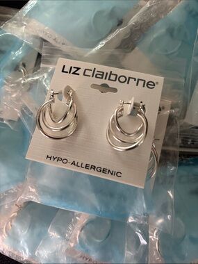 RESELLER LOT ONE DOZEN NEW ON CARD LIZ CLAIBORNE EARRINGS $192 RETAIL !!!